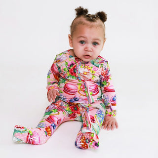 Girl's Bamboo Convertible Footie Romper - Elizabeth (Floral) Baby & Toddler Sleepwear