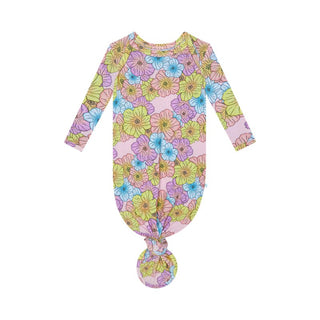 Posh Peanut Girl's Bamboo Knotted Gown - Kourtney (Floral) | These Sleepies provide comfort and delightful designs for joyful bedtimes.