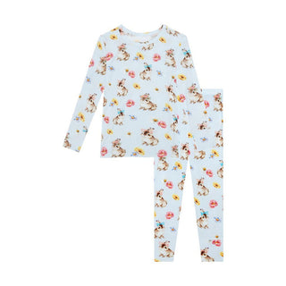 Girl's Bamboo Long Sleeve Pajama Set - Tinsley Jane (Bunnies and Floral) Baby & Toddler Sleepwear