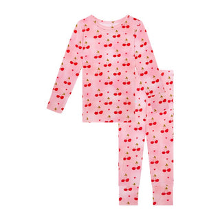 Posh Peanut Girl's Long Sleeve Pajama Set - Very Cherry | These Sleepies provide comfort and delightful designs for joyful bedtimes.