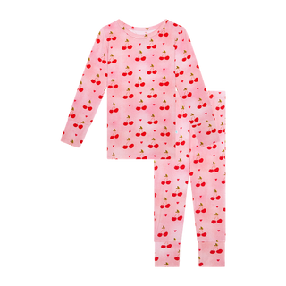 Posh Peanut Girl's Long Sleeve Pajama Set - Very Cherry | These Sleepies provide comfort and delightful designs for joyful bedtimes.