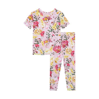 Posh Peanut Girl's Short Sleeve Pajama Set - Gaia (Floral) | These Sleepies provide comfort and delightful designs for joyful bedtimes.