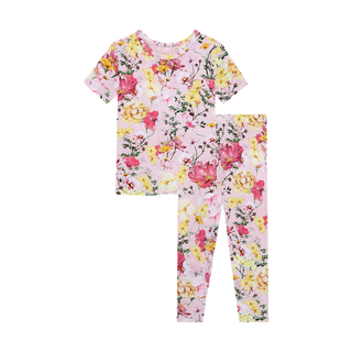 Posh Peanut Girl's Short Sleeve Pajama Set - Gaia (Floral) | These Sleepies provide comfort and delightful designs for joyful bedtimes.