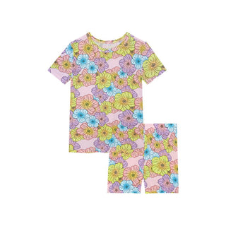 Girl's Short Sleeve Pajama Set with Shorts - Kourtney (Floral) Baby & Toddler Sleepwear