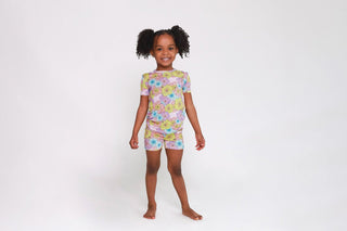 Girl's Short Sleeve Pajama Set with Shorts - Kourtney (Floral) Baby & Toddler Sleepwear