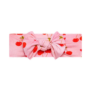 Posh Peanut Infant Headwrap with Bow - Very Cherry