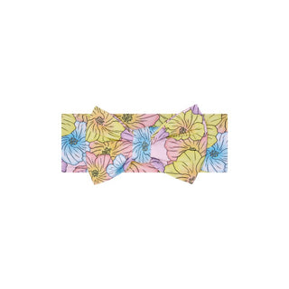 Posh Peanut Infant Bamboo Luxe Headwrap with Bow - Kourtney (Floral)