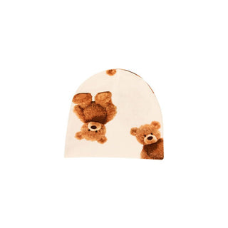 Bamboo Infant Swaddle and Beanie Set - Teddy Freddy Posh Peanut