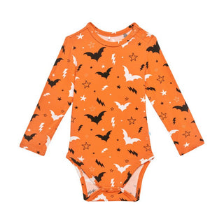 Bamboo Long Sleeve Basic Bodysuit - Hendrix (Bats) Baby One-Pieces