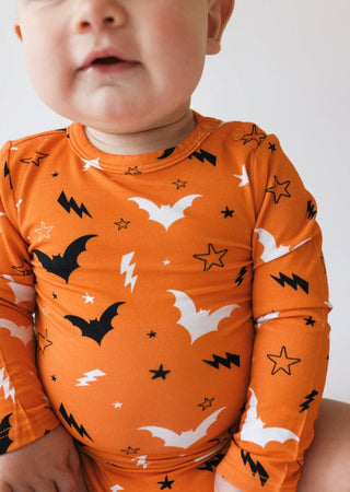 Bamboo Long Sleeve Basic Bodysuit - Hendrix (Bats) Baby One-Pieces