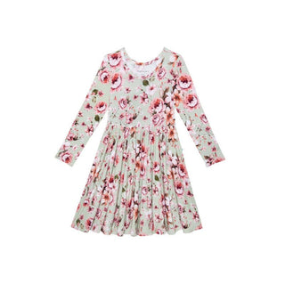 Bamboo Long Sleeve Basic Twirl Dress - Millicent (Floral) Baby & Toddler Dresses