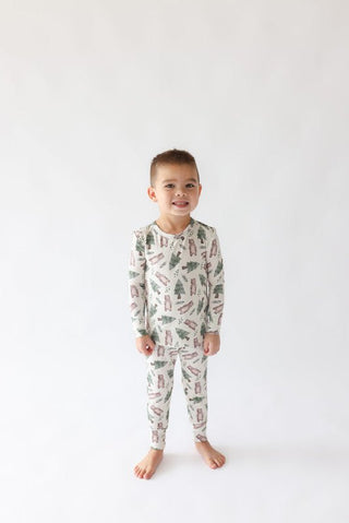 Posh Peanut Long Sleeve Pajama Set - Beary