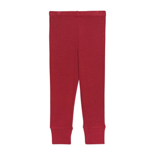 Posh Peanut Long Sleeve Pajama Set - Crimson Waffle