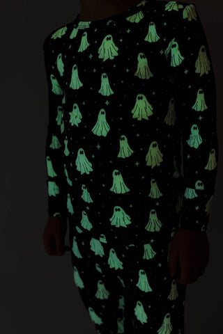 Posh Peanut Long Sleeve Pajama Set - Ghostly