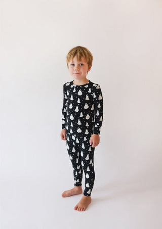 Posh Peanut Long Sleeve Pajama Set - Ghostly