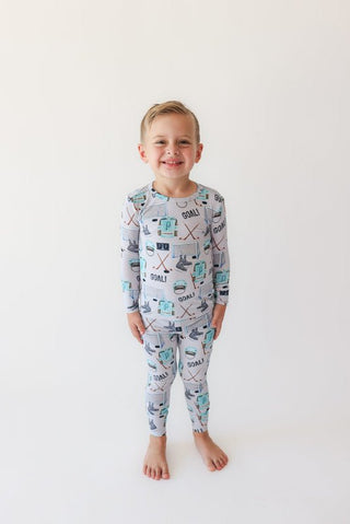 Bamboo Long Sleeve Pajama Set - Mayford (Ice Hockey) Posh Peanut