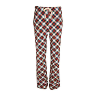 Bamboo Long Sleeve Top & Relaxed Long Pajama Pants Set - Marqui (Plaid) Posh Peanut