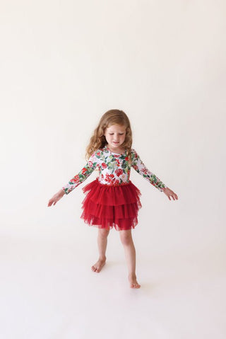 Bamboo Long Sleeve Tulle Dress - Beatrix (Floral) Baby & Toddler Dresses