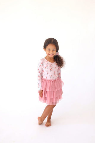 Bamboo Long Sleeve Tulle Dress - London (Floral) Baby & Toddler Dresses