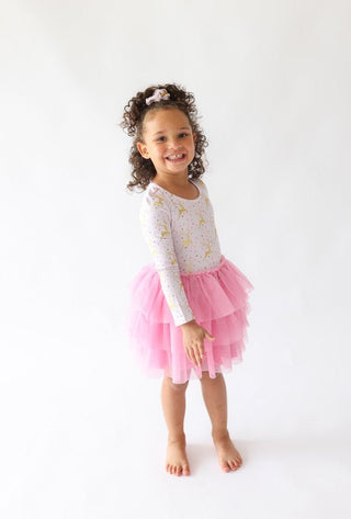 Bamboo Long Sleeve Tulle Dress - Ryleigh (Reindeer) Baby & Toddler Dresses