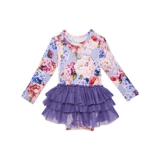 Bamboo Long Sleeve Tulle Skirt Bodysuit - Annie (Floral) Baby One-Pieces