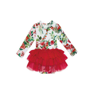 Bamboo Long Sleeve Tulle Skirt Bodysuit - Beatrix (Floral) Baby One-Pieces