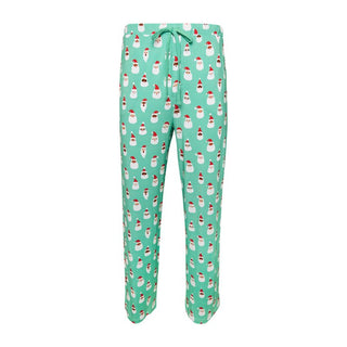 Posh Peanut Men's Long Sleeve Pajama Set - Santa Medley