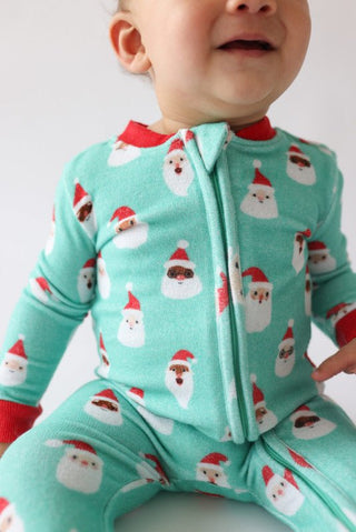 Pacci Footie with Zipper - Santa Medley Baby & Toddler Sleepwear