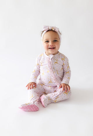 Posh Peanut Ruffle Footie with Zipper - Ryleigh