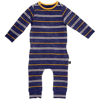 Rags Boy's Long Sleeve Rag Romper - Bleach Stripe