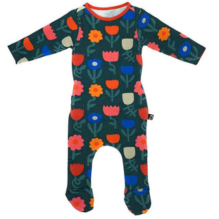 Girl's Long Sleeve Rag Romper with Footies - Floral Baby & Toddler Sleepwear