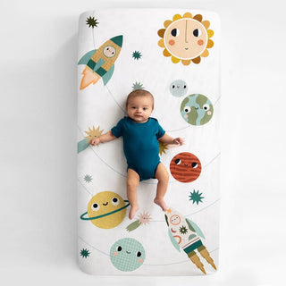 Crib Sheet, Space Explorer - Standard Size Crib sheets Bed Sheets