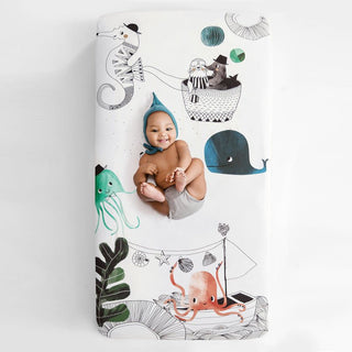 Crib Sheet, Underwater Love - Standard Size Crib sheets Bed Sheets