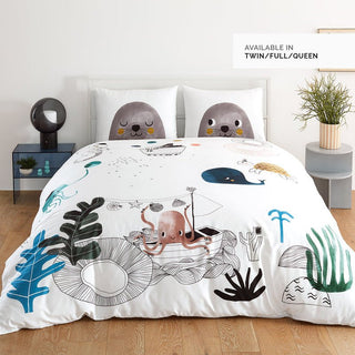 Duvet & Pillowcase Set - Underwater Love Big Kid Bedding Rookie Humans