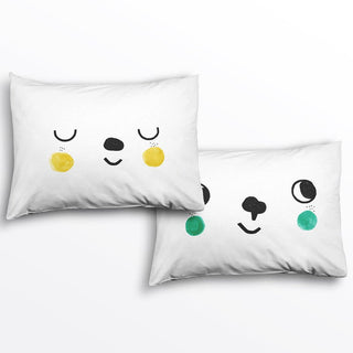 Pillowcases (Pack of 2), Happy Faces - Standard Size Pillowcase Pillowcases & Shams