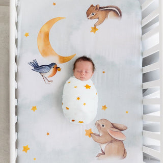 Bamboo Swaddle Blanket - Goodnight Wonderland Swaddle Swaddling Blankets