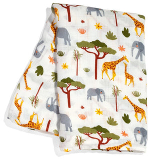 Bamboo Swaddle Blanket - In The Savanna Swaddle Rookie Humans