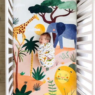 Bamboo Swaddle Blanket - In The Savanna Swaddle Rookie Humans