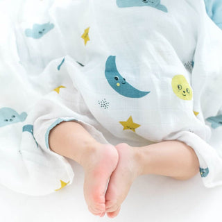 Bamboo Swaddle Blanket, Moon and Stars Swaddle Rookie Humans