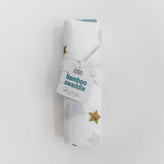 Bamboo Swaddle Blanket, Moon and Stars Swaddle Rookie Humans