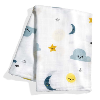 Bamboo Swaddle Blanket, Moon and Stars Swaddle Rookie Humans