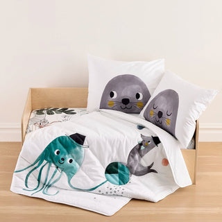 Toddler Bedding Set, Underwater Love Toddler Bedding Set Rookie Humans