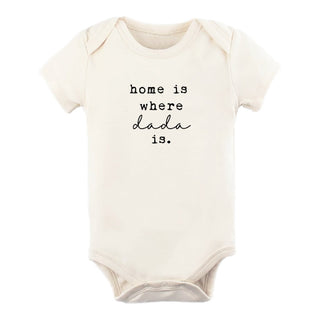 Organic Cotton Short Sleeve Bodysuit - Home is Where Dada Is