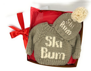 Ski Bum Sweater and Beanie Holiday Gift Box Baby Riddle