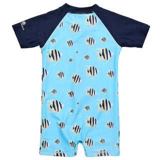 Snapper Rock Boy's Short Sleeve Sunsuit - Angel Fish