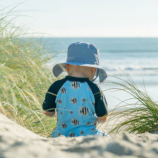 Snapper Rock Boy's Short Sleeve Sunsuit - Angel Fish