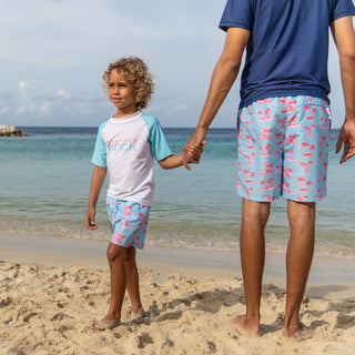 Snapper Rock Boy's Sustainable Swim Short - Lighthouse Island