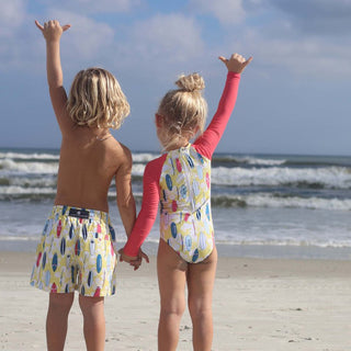 Snapper Rock Girl's Long Sleeve Surf Suit - Rock The Board