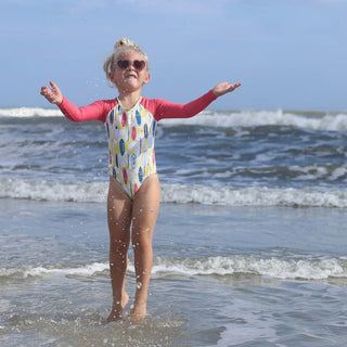 Snapper Rock Girl's Long Sleeve Surf Suit - Rock The Board