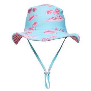 Snapper Rock Girl's Sustainable Reversible Bucket Hat - Lighthouse Island